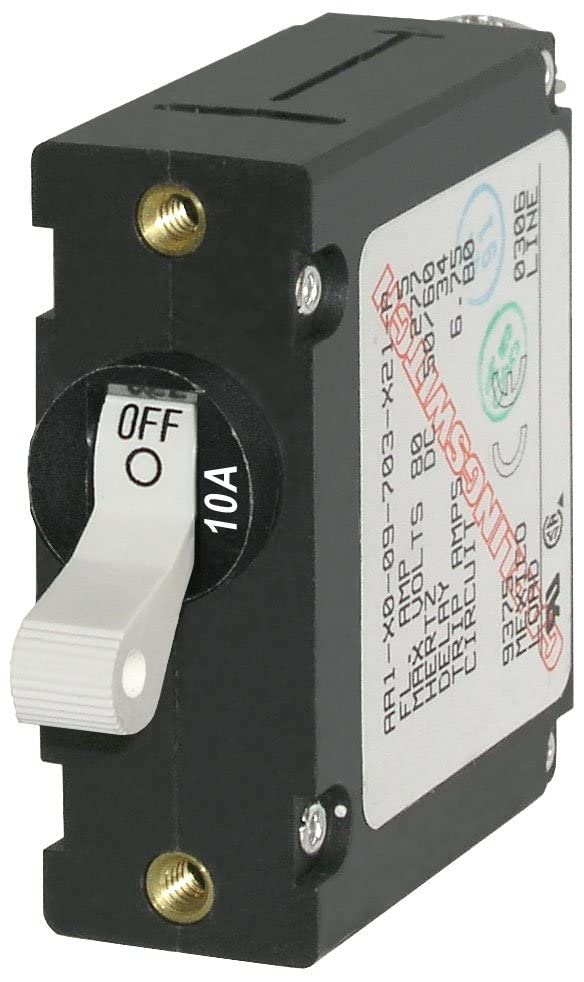 1 - Blue Sea 7206 AC / DC Single Pole Magnetic World Circuit Breaker - 10 Amp