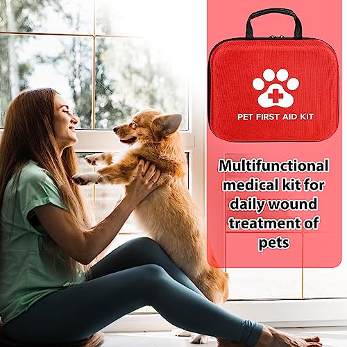 Erste-Hilfe-Set für Hund und Katze, 12-Teilig für den Notfall, Erste-Hilfe Haustiere, Reiseapotheke Hund, Gesundheitsprodukte für Hunde, für Hunde,Katzen,Kleintiere