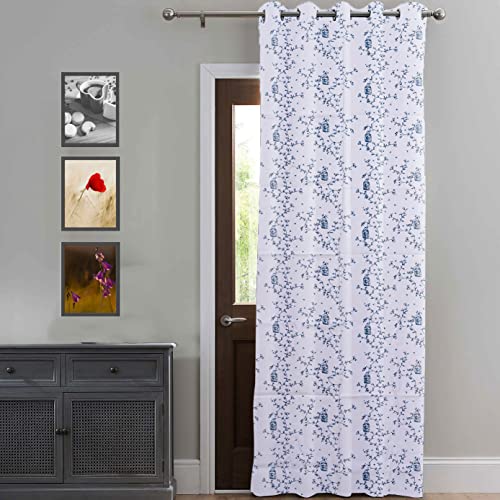Image of HOMEMONDE 1-Piece Long Door Curtain 8 Feet Cotton for Home Decorative, Office, Farmhouse Hand Block Printed Curtains