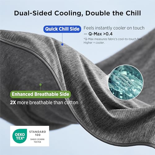 Image of Bedsure Bed Cooling Blanket Full Size - Cold Blanket for Hot Sleepers | Summer Sheet with Rayon Derived from Bamboo, Cool Layer Under Comforter, Lightweight Thin Bedding