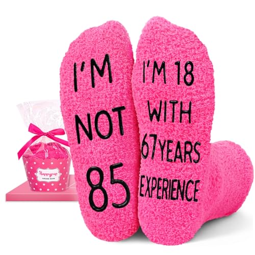 HAPPYPOP 85th Birthday Gifts for Women - 85 Year Old Gift 85th Birthday Socks for Her 85 Years Old Gift Ideas