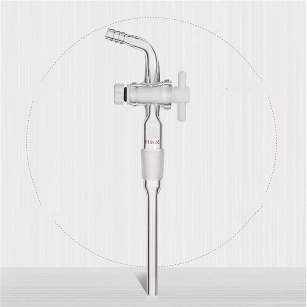 Wyroby szklane laboratoryjne 14/19/24/29# obrotowa rurka do butelek szklany zawór tłokowy do podawania obrotowy otwór szlifierski dolny (24-29(PTFE) 100 mm)