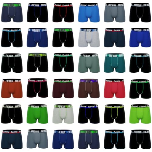 Pack Surprise Calecon Boxer Homme Coton, Modèle Aléatoire, Ultra-Doux, Anti-Irritation et Confortable (Lot de 5), Noir Taille XL