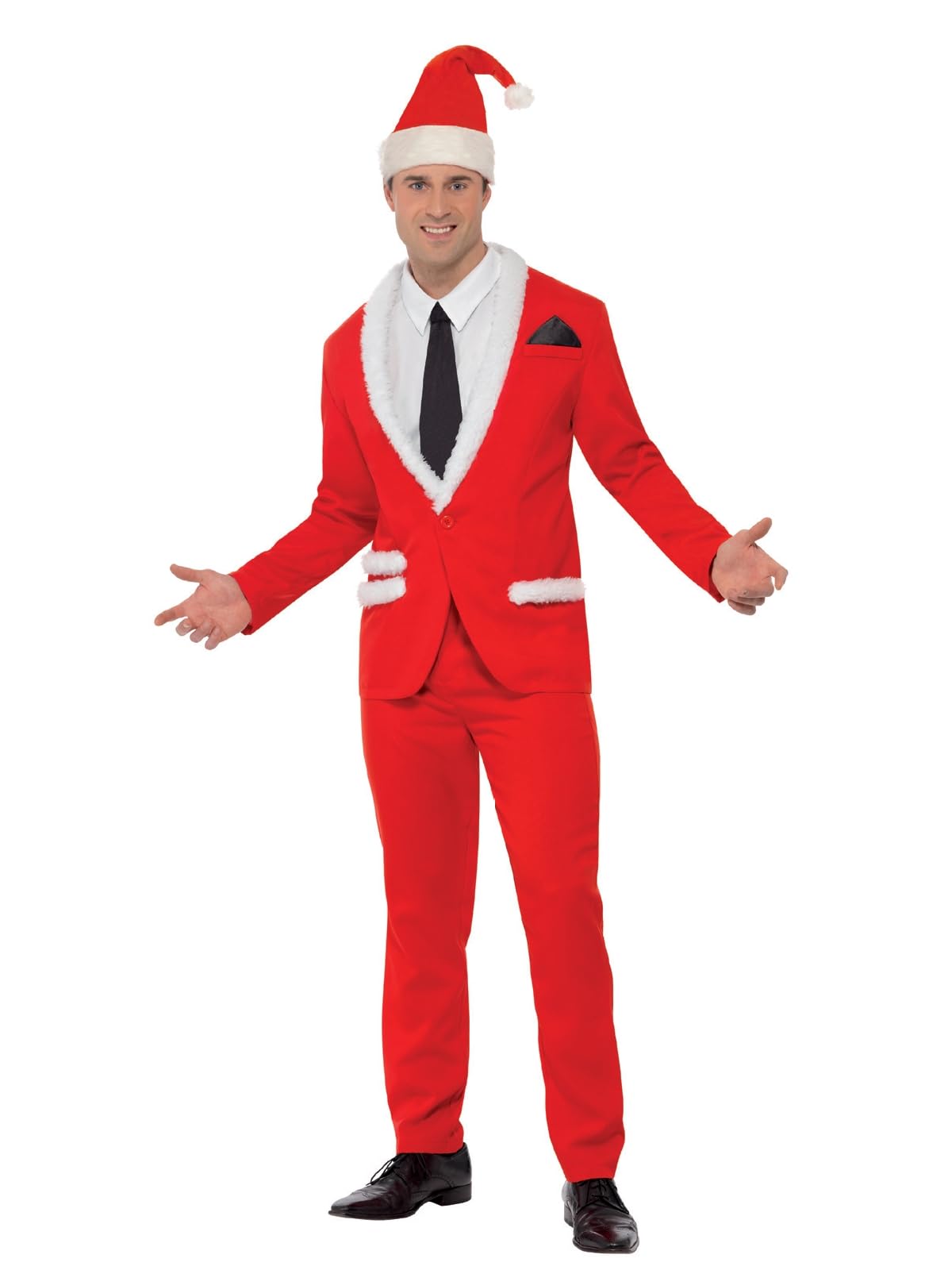 Smiffys Men's Red, White Santa Cool Costume