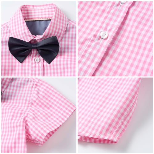 Image of Mud Kingdom Little Boys Dress Shirts Short Sleeve Cute Summer