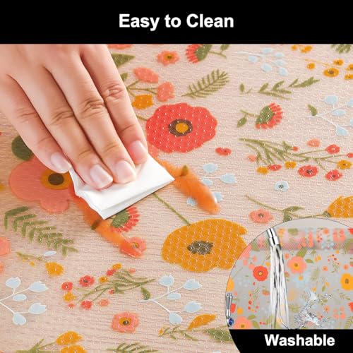Image of Cooyes Shelf Liner - Premium Non-Adhesive Cabinet & Drawer Liner for Kitchen - Waterproof Shelf Paper with Modern Pattern - Durable EVA Cabinet Mat - Easy to Cut (11.8 inch W x 240 inch L)