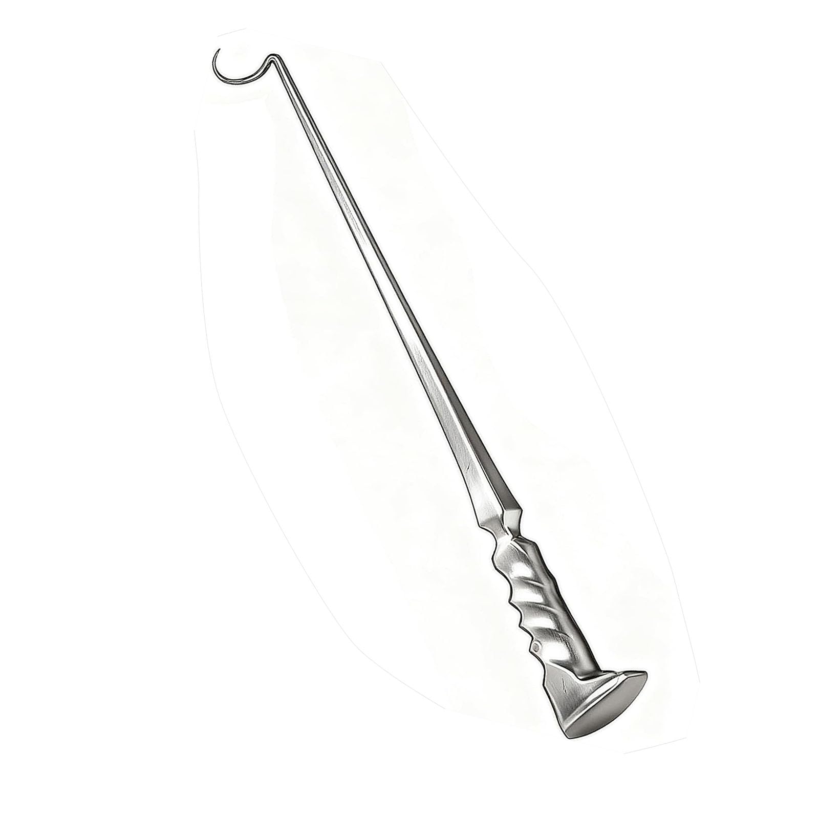 DSLKGWE 40cm Long Handle Rustless Barbecue Meat Pivoter for Safe Effortless Flipping on Barbecues and Smokers Barbecue Addition