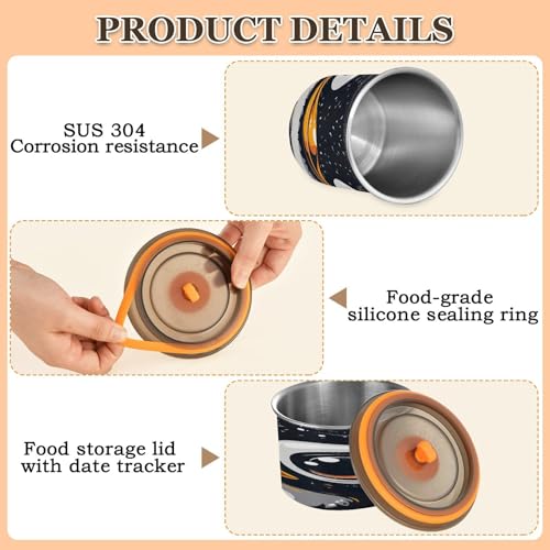 Contenedor hermético al vacío para café Qilmy 30oz acero inox miniatura 5