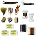 Deluxe Fly Tying Tool Kit: Vise, 6 Tools, Material to Tie 48 Flies Carrying Case, Instructional DVD and Booklet.
