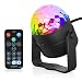 Sunnest 3W Stage Disco Lights, LED Party Lights Sound Activated with RGB Rotating Disco Ball Remote Controller for Home Bar Wedding Dance Parties, 7 Lighting Color & 3 Modes