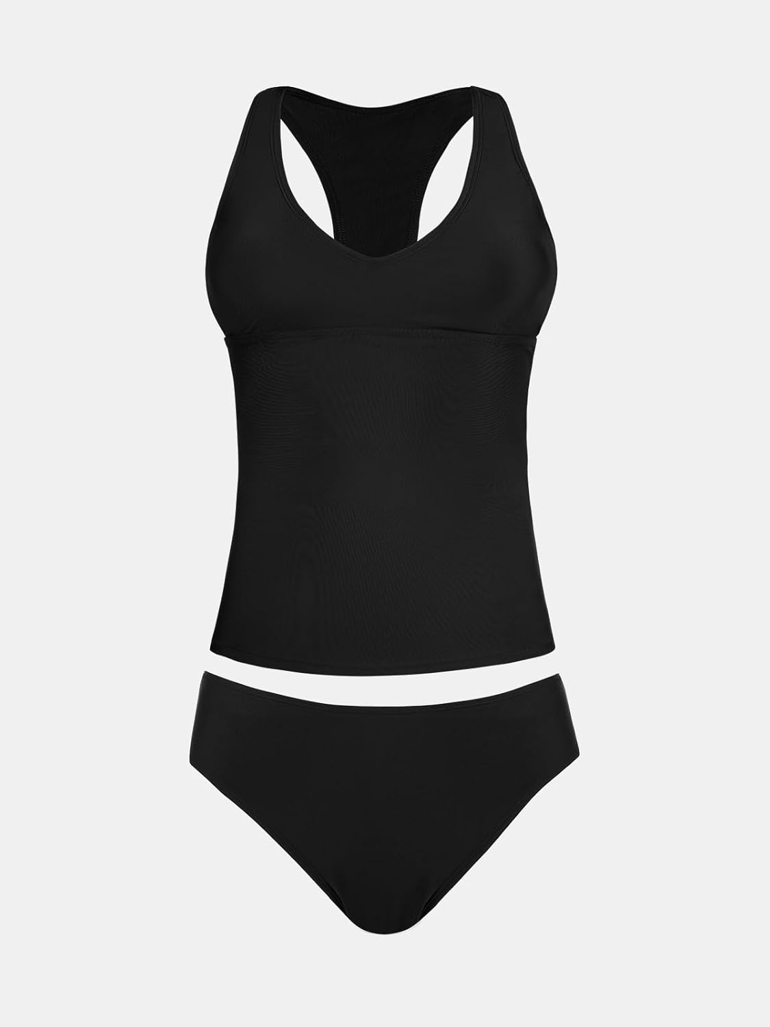 CUPSHE Women's Tankini Sets Two Piece Swimsuit Racerback Bathing Suits Top Cutout Flowy Mid Rise Bottom