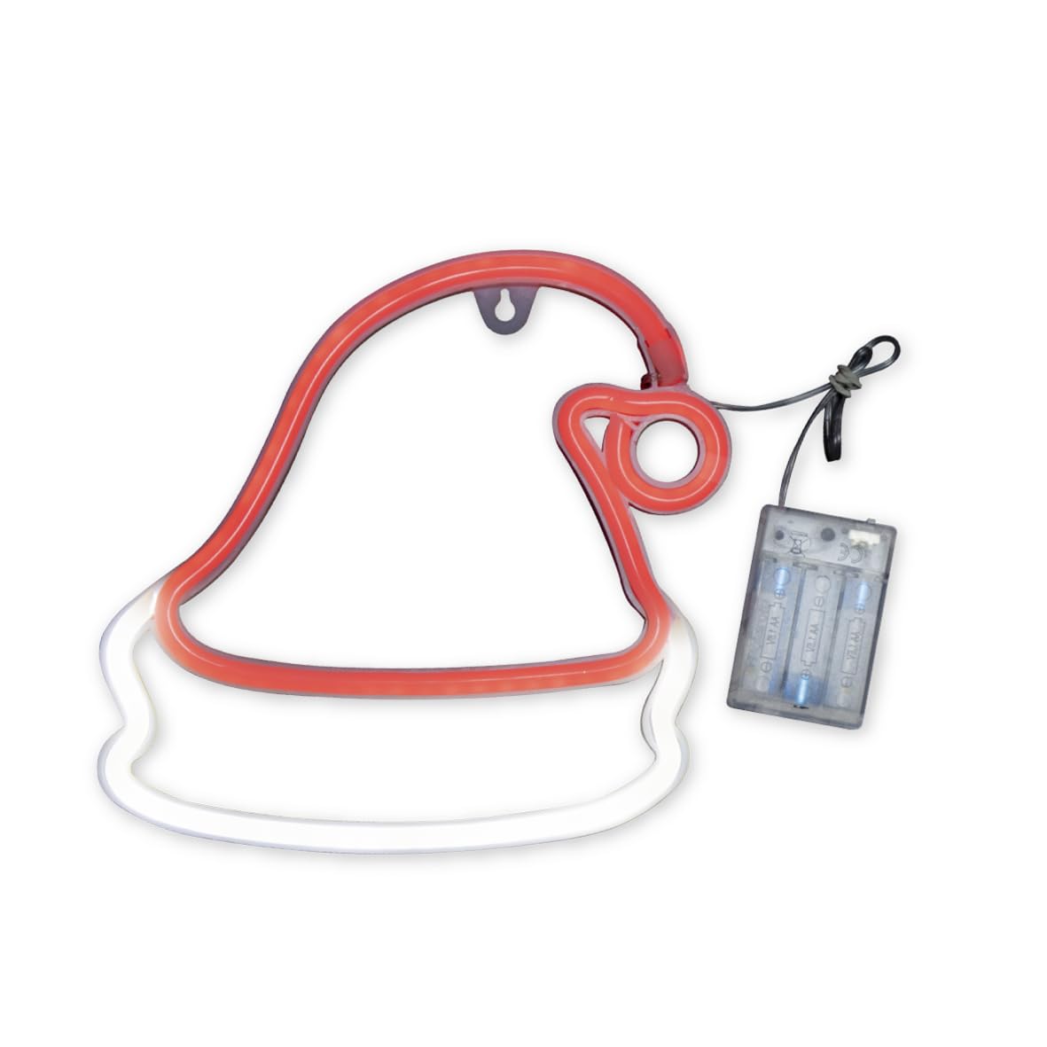 The Christmas Workshop Multi-Coloured Led Neon Lights/Indoor Light Up Christmas Decoration/Easy Hanging Hook / 6 Hour Timer Function/Battery Powered (Santa Hat)