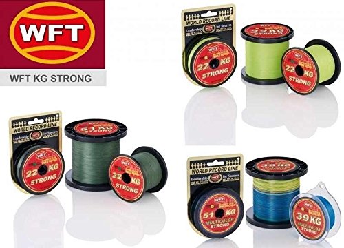 WFT KG STRONG Schnur geflochtene 600m 0,32mm 51kg, Farbe:Gelb