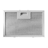 CWOQOCW Filtros de campana extractora de malla metálica para campanas extractoras y rejillas de ventilación, 300 x 506 x 9 mm, color plateado