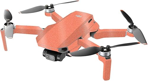 Miniatura 2 de MightySkins Glitter brillante compatible con DJI Mini 2 Dron portátil  Salmón sólido  Acabado de purpurina protector, duradero de alto brillo  Fácil