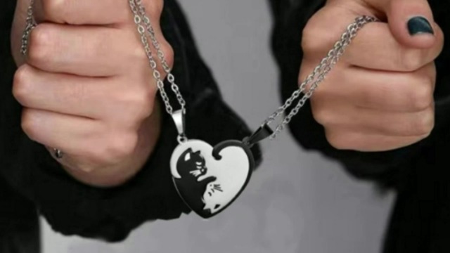 FaithHeart Collana Donna Amicizia Ciondolo Yin e Yang Yinyang Gatto Cuore Coppie Best Friend BFF Amuleto Collana Puzzle Albero della Vita in Acciaio Inossibile con Confezione Regalo