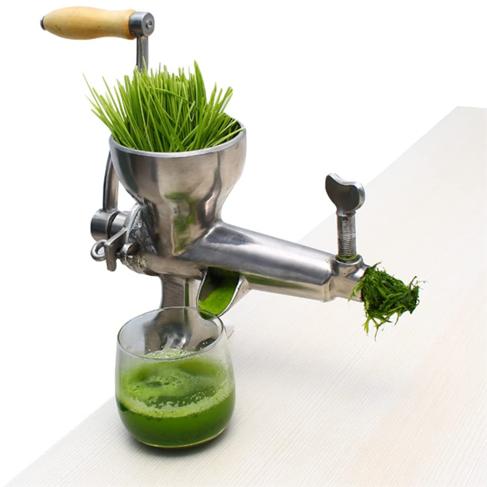 Exprimidor Manual de Hierba de Trigo Manual de Acero Inoxidable Extractor de Prensa de Naranja Vegetal y Hierba de Trigo
