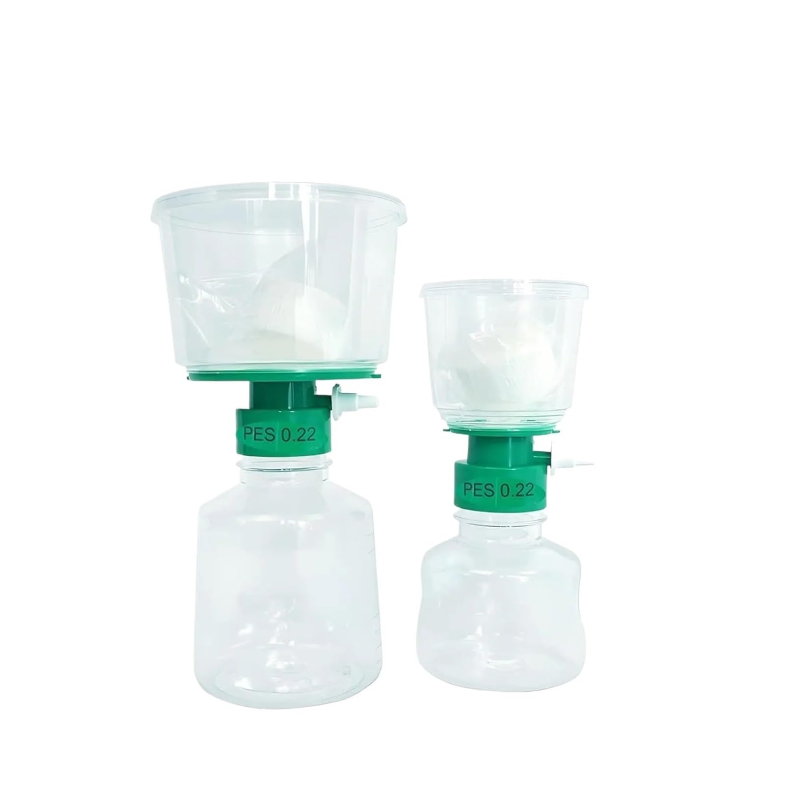 filtración al vacío con tapón de botella estéril Frasco receptor for dispositivo de filtración al vacío estéril de 250/500/1000 ml, 0,22/0,45 µm(500ml - PES,0.22um)