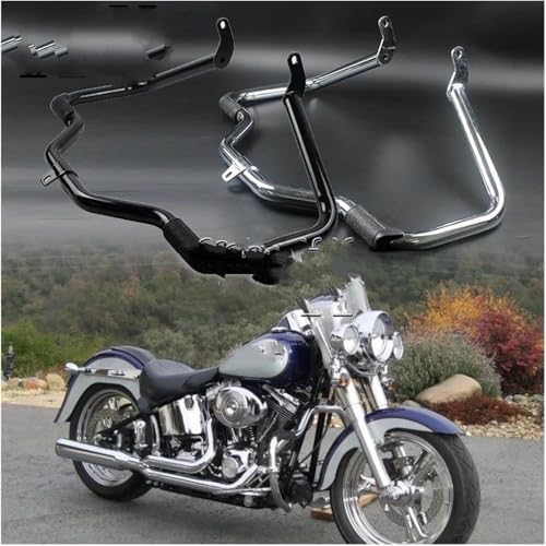 Barres de protection moto Softail FLSTF FLSTFB finition chrome miroir haut de gamme - 3