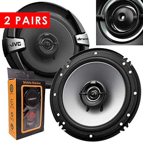 2 Pairs of JVC Cs-DR162 DR Series 6.5 Inch 2-Way Coaxial Speakers