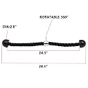 Greententljs Heavy Duty Triceps Rope - 27 Inch Rope Length Nylon Tricep Rope Cable Attachment with Stainless Steel Spring Snap Hook Carabiner for Gym & Home gallery image