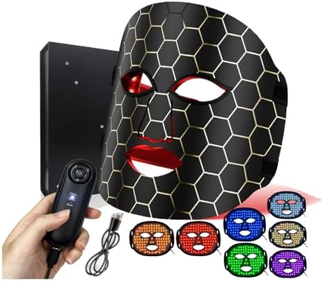 LED Face Mask, Quellsotty LED Facial Mask with Red Light Therapy ...