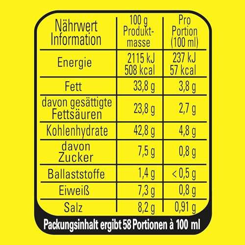 MAGGI Professional Rahm-Sauce braun, keine kennzeichnungspflichtige Zusatzstoffe, vegetarisch, Ergiebigkeit 5,8L, 1er Pack (650g GastroBox)