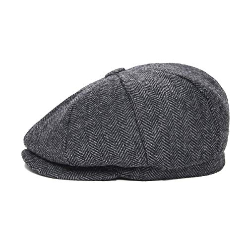 JANGOUL Boys Vintage Newsboy Cap Tweed Flat Beret Cabbie Hat for Kids Toddler Pageboy