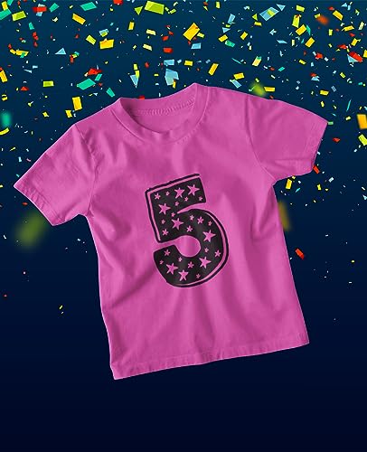 Tstars I'm 5 Superstar 5th Birthday Shirt Boy Girl Five Year Old Toddler Kids T-Shirt4