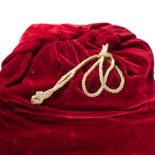 Sunnywood Santa Christmas Gift Bag 36"x27" Large Drawstring Present Sack, Red