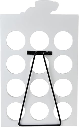 Miniatura 6 de Organizador de 12 cápsulas K, soporte de almacenamiento de cápsulas de café de madera compacta blanca, organizador de Kcup para el hogar y la oficina