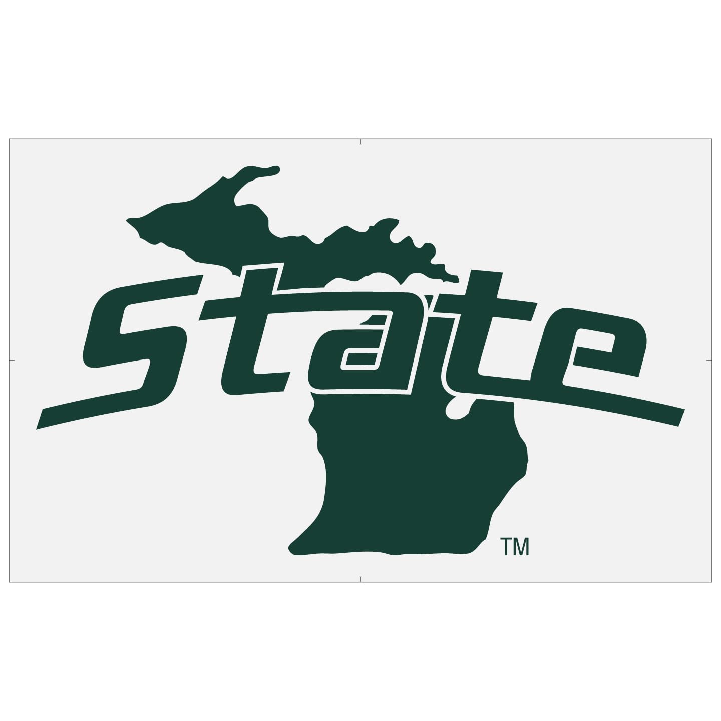 Michigan + State Text Szablon - oficjalnie licencjonowany projekt do majsterkowania, Cornhole, trawników, ścian - 14 mil plastik mylarowy (61 cm)