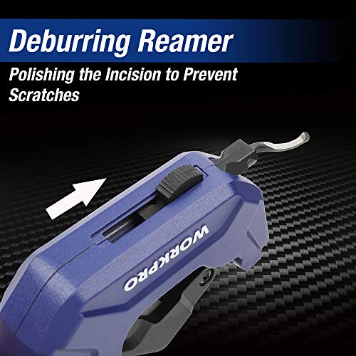 Workpro Pipe Cutter, 1/8 To 1-1/8Inch Tubing Cutter, Heavy Duty Conduit Cutter For Thin Copper Pvc Aluminum Pipes, With Deburring Reamer Ultra-Sharp Spare Cutting Wheel #TOP5