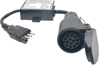 CARROFIX US Vehicle 4~Way Flat Adapter to European 13~Pin Round Plug Trailer Lig - Compare price