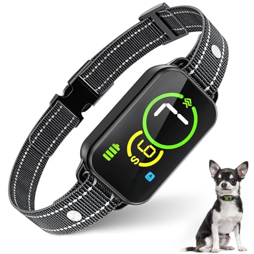 Anti Bark Collars for Dogs, Rechargeable Anti Barking Device for Dogs, IP67 Waterproof Training Dog Collar with Vibration & Beep Modes Harmless for Small Medium Large Dogs