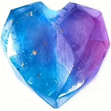 Dual-Color Heart-Shaped Essential Oil Handmade Soap, 1.76 oz 50g - 3-in-1 Body, Hand, and Face Cleanser for Soft, Smooth Skin - Perfect for Women, Men, Girls, Boys of All Ages, All Skin Types