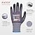 KAYGO Safety Work Gloves MicroFoam Nitrile Coated, 3 Pairs KG18NB,Seamless Knit Nylon Glove for Men and Women, Ideal for Automotive,Warehouse,Construction (Large,Gray)