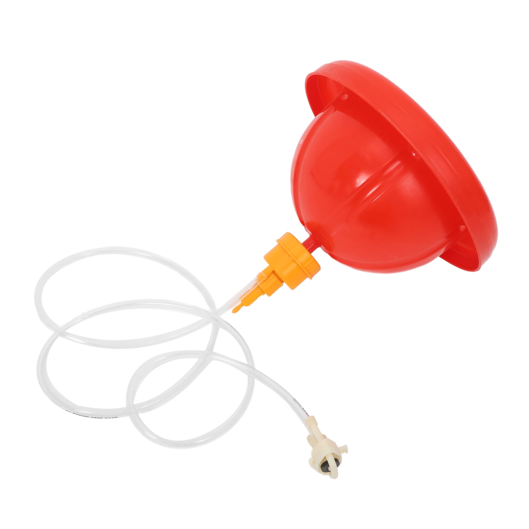 Bebedero Automático para Pollos y Patos, Juego 1 Unidad PP Rojo | Aves de Corral, Cría Avícola, Contenedor Peso Integrado, Resistente al Agua