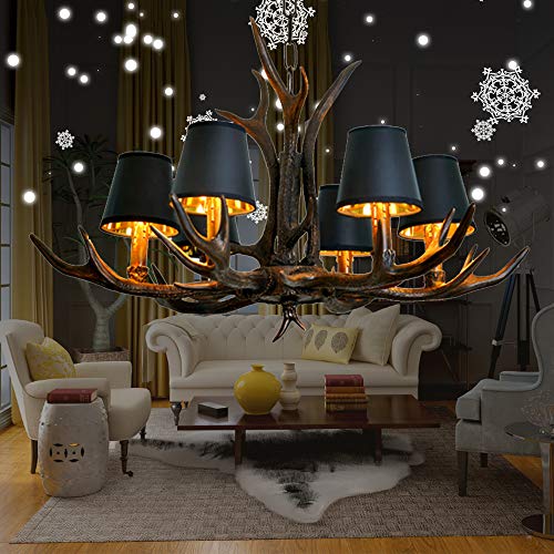 Chandelier en bois de cerf artistique luminaire décoratif haut de gamme pour séjour