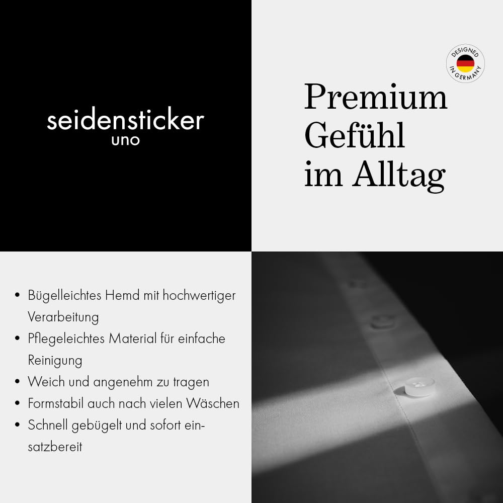 Seidensticker UNO Kurzarm-Hemd – Regular Fit, Bügelleicht für jeden Anlass, 100% Baumwolle, Klassisches Herren-Hemd mit Kent-Kragen