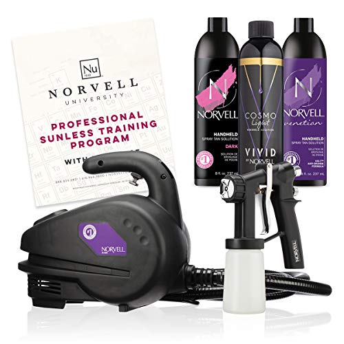 Norvell Sunless Kit - M1000 Mobile HVLP Spray Tan Airbrush Machine + 8