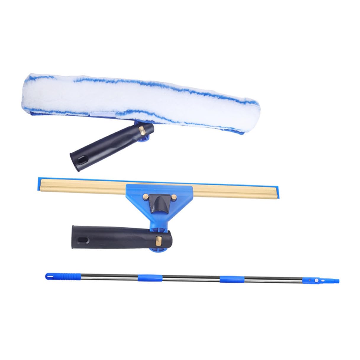 Raclette extensible pour vitres avec microfibre et manche ergonomique pour la maison