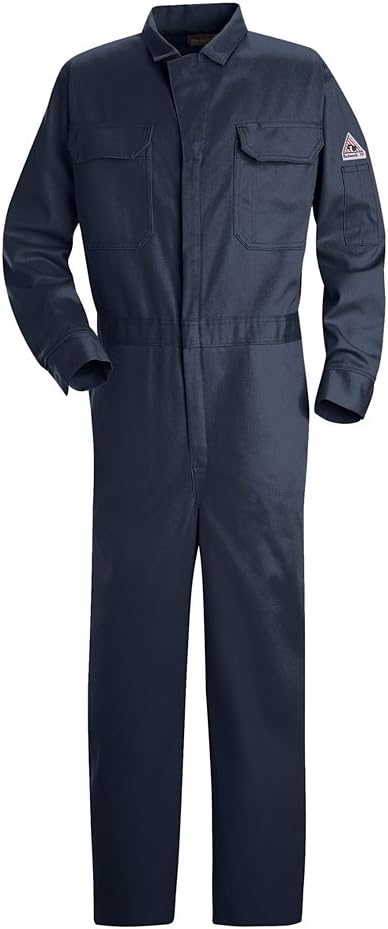 Bulwark Men's Deluxe Contractor Coverall, Navy - 42 Long