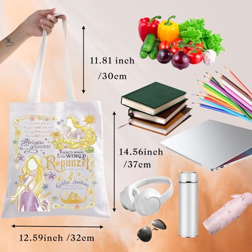 BWWKTOP Princess Tote Bag Princess Lover Gifts Princess Canvas Shoulder Bag miniatura 4