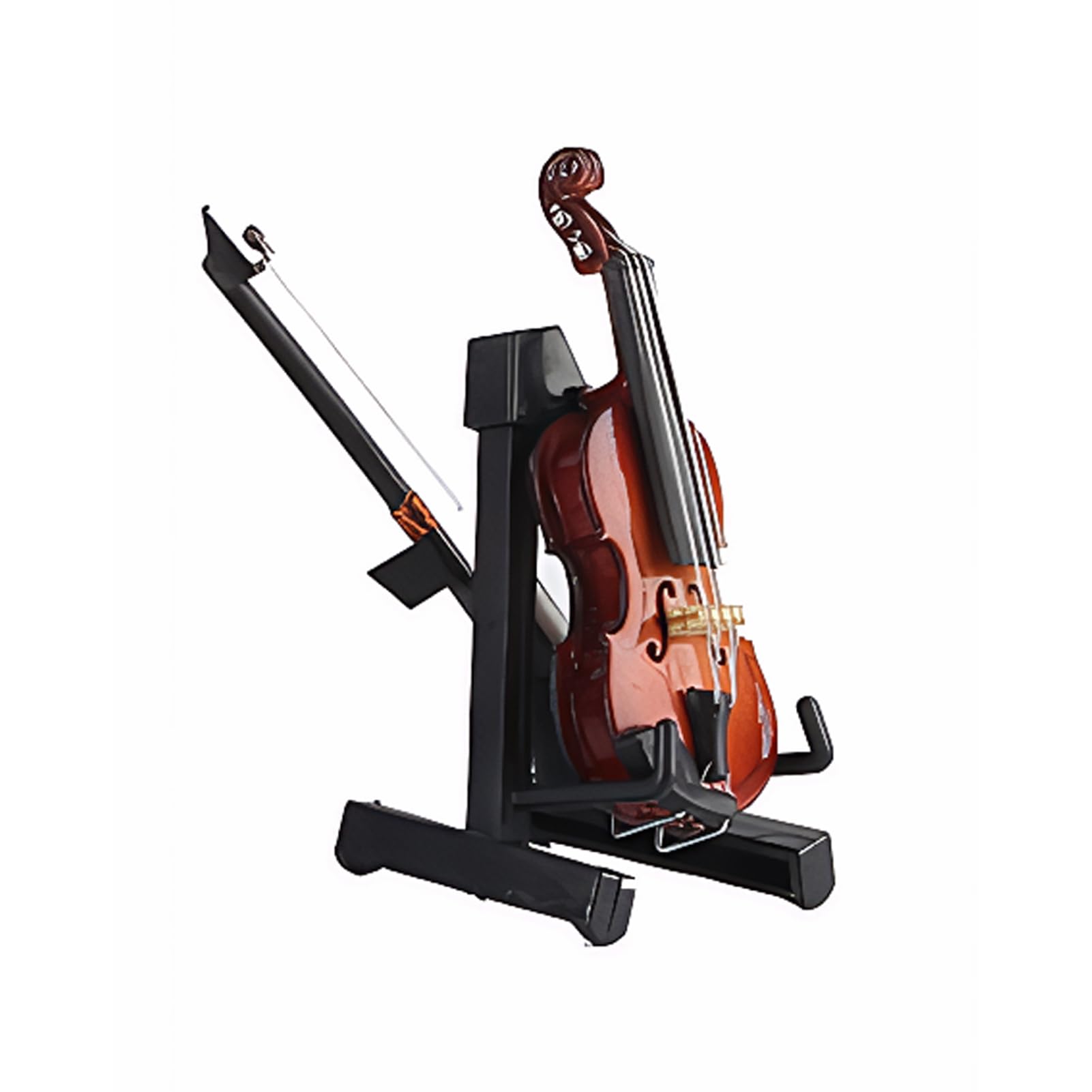KIOALXZ Mini Wooden Violin With Red Velvet-Lined Case And Stand Exquisite Living Room Décor Bow And Case Mini Musical Instrument Violin 1x Wooden Miniature, 8cm