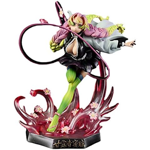 ReadJade Anime Demon Slayer Figur Kanroji Mitsuri Love Hashira PVC Statue Geschenke zum Sammeln Anime Statuen Modell Dekoration 25cm Cover