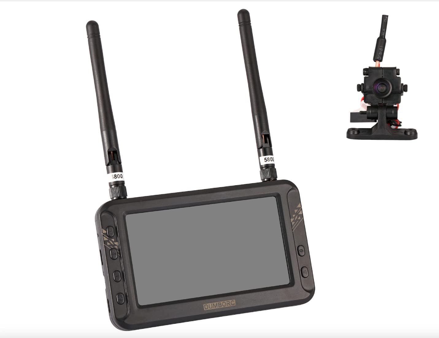 DUMBORC 4.3'' FPV Monitor with Camera 800 X 480 5.8G 40CH Wireless LCD Screen for RC Car RC Trucks/RC Crawler/Boats/Tank/Quadcopter : Toys & Games