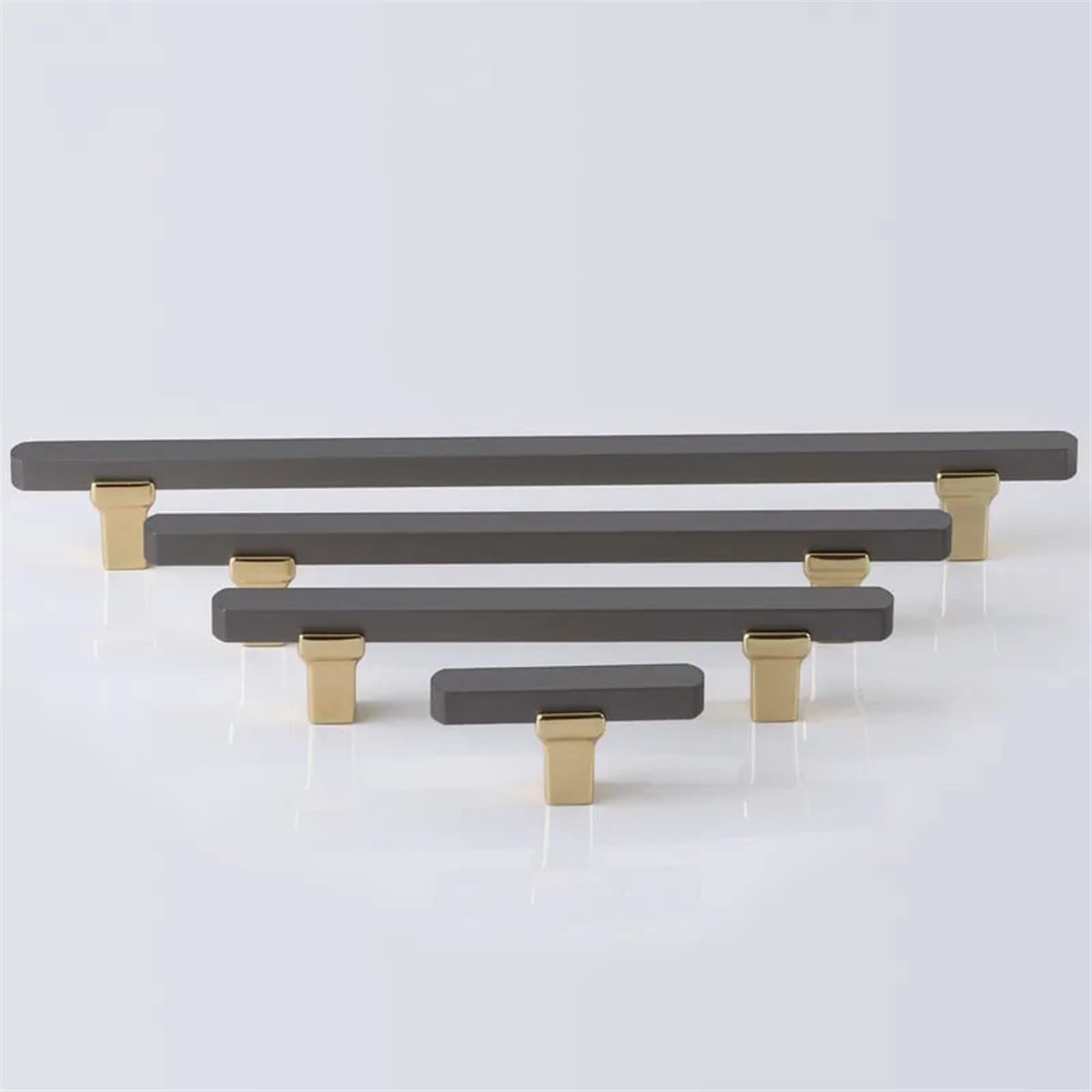 Tiradores de cajón de lujo liviano para muebles, pomos gris dorado de alta calidad para armario