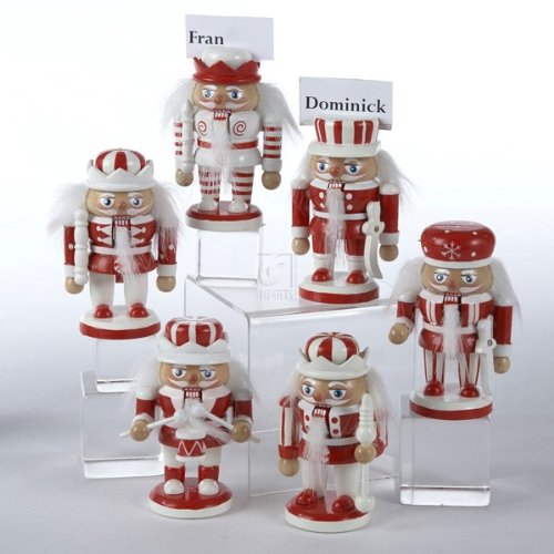 Buy Kurt Adler 3" Wooden Nutcrackers Name card Holders, 6Piece Set
