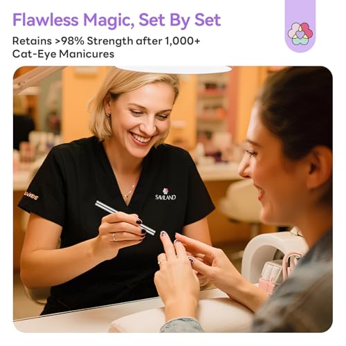 Image of SAVILAND Essentials Cat Eye Magnet for Nails: 5X Stronger Neodymium Nail Magnet Stick Ergonomic Dual-Ended Magnetic Nail Wand for Nail Art 3D Cateye Nails Magnetic Gel Polish Nail Decoration Kits
